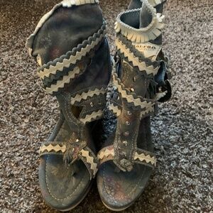 Vintage Wedge Sandals